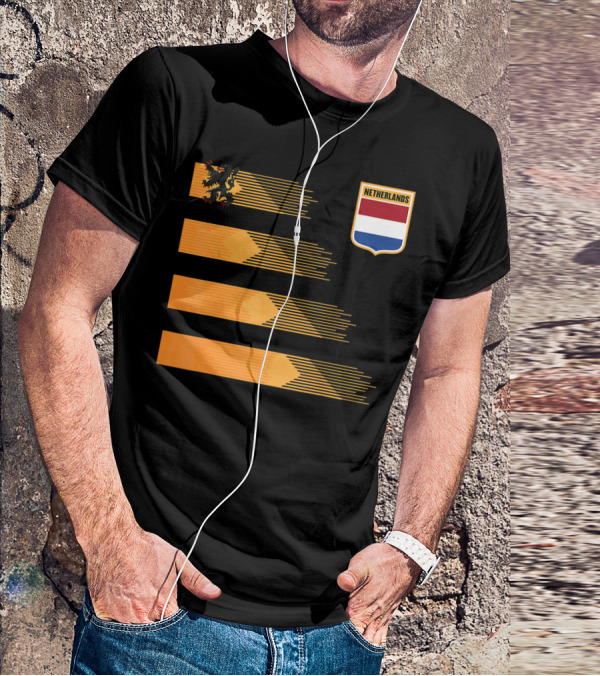 Women Men Netherlands Soccer Holla Lion Crest T-Shirt