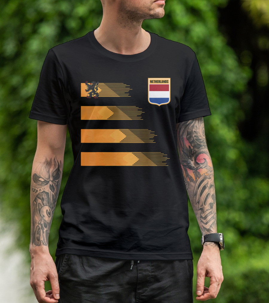 Women Men Netherlands Soccer Holla Lion Crest T-Shirt