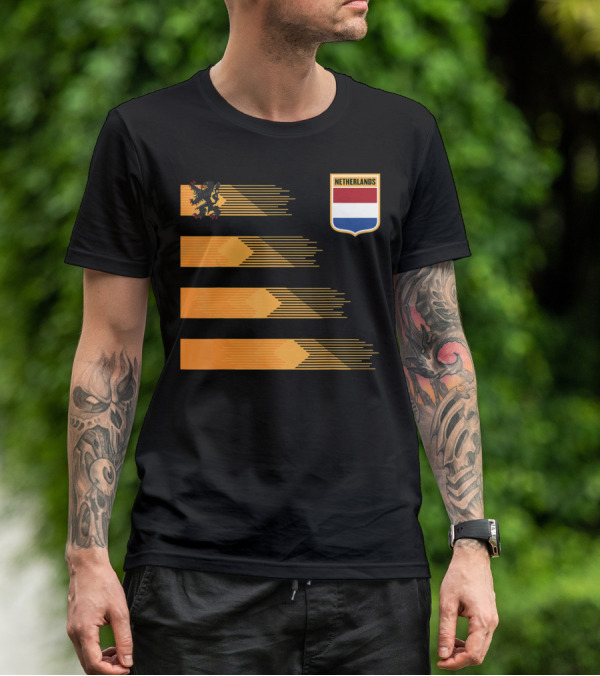 Women Men Netherlands Soccer Holla Lion Crest T-Shirt