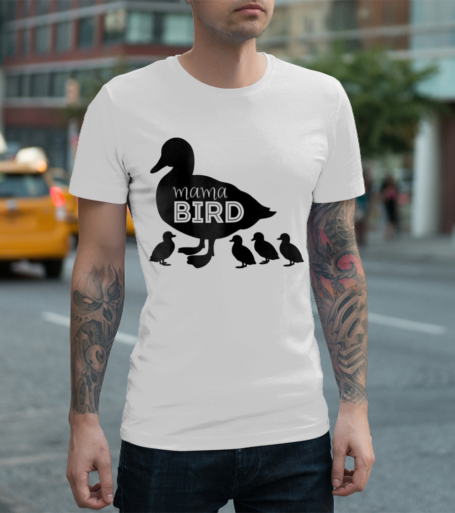 Mama Bird Family Cute Funny Duckling T-Shirt