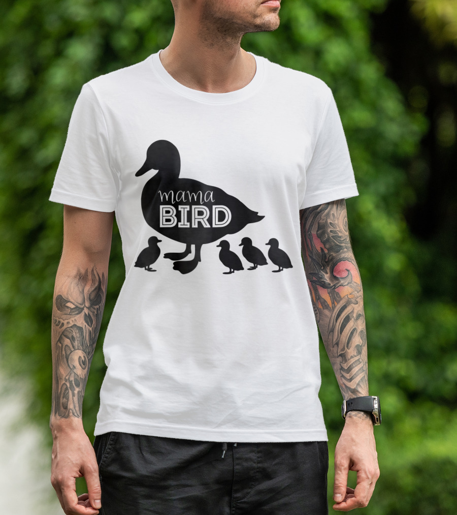 Mama Bird Family Cute Funny Duckling T-Shirt