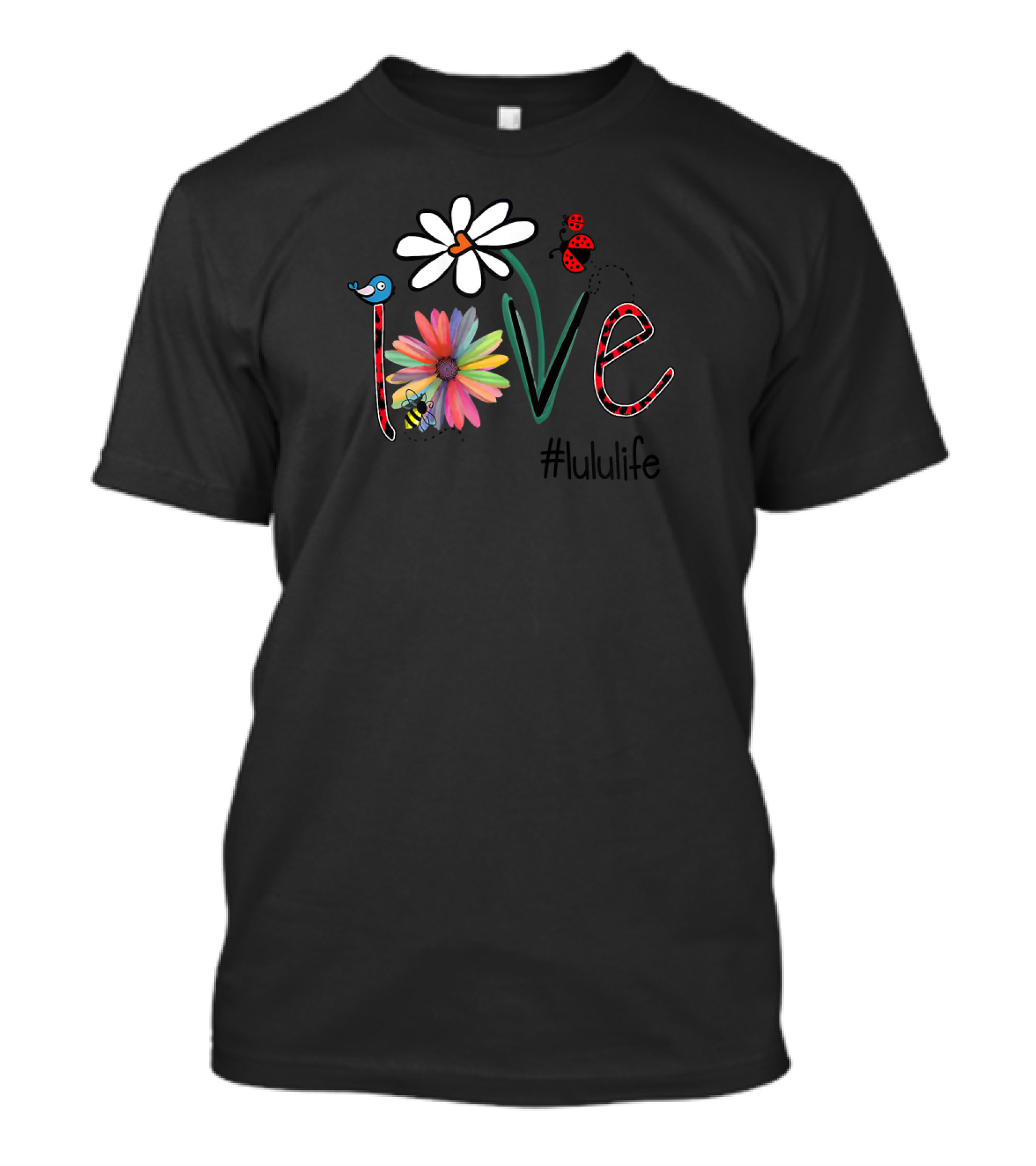 Love Lulu Life Bee Bugs Grandma Flowers Ladybug #lululife T-Shirt