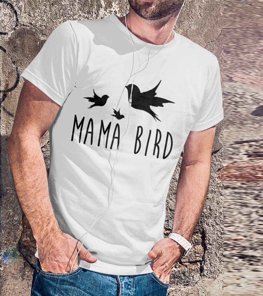 Mama Bird With Flying Baby Birds T-Shirt