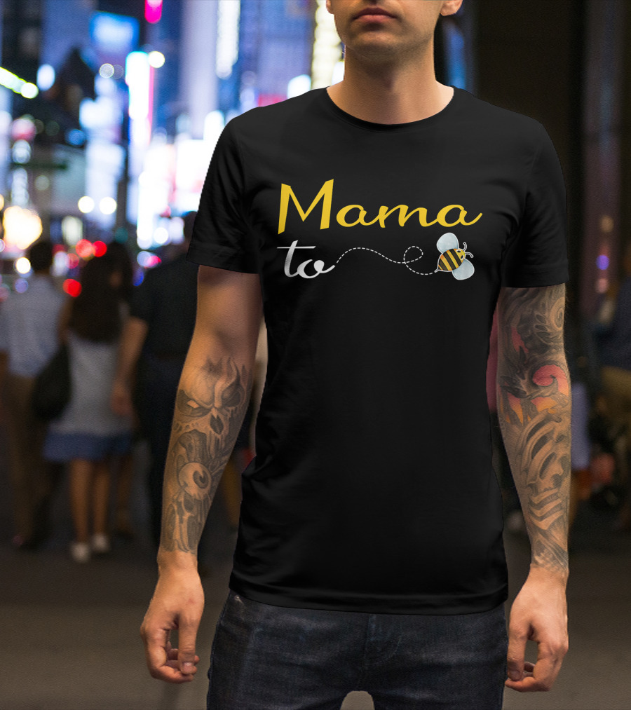 Mama To Bee Baby Shower Funny Mommy Bee-Themed T-Shirt
