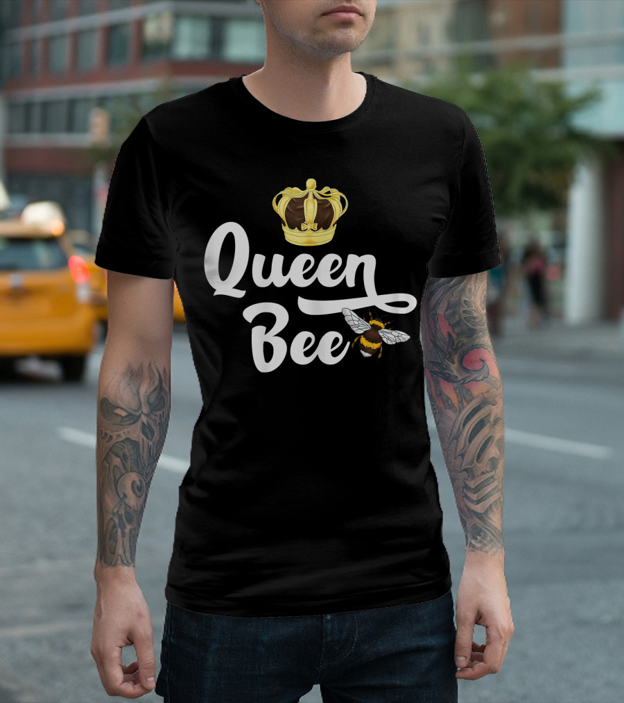 Queen Bee Mother's Crown And Bumblebee T-Shirt