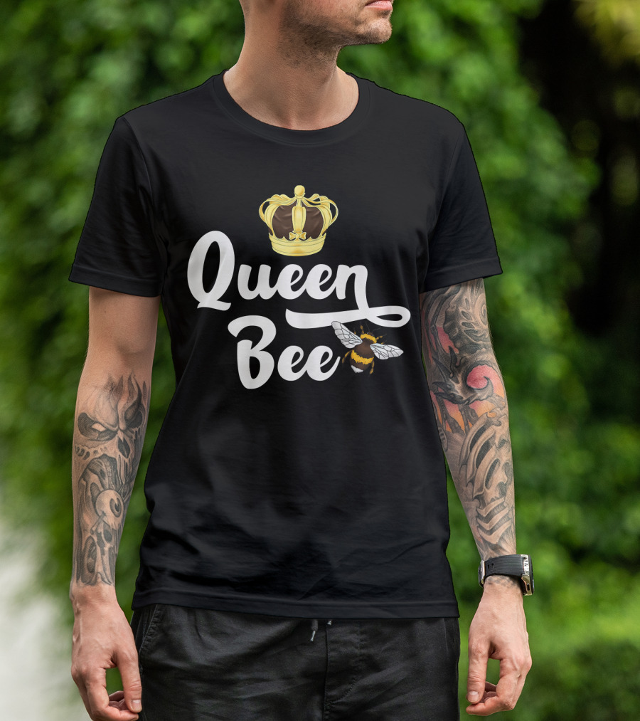 Queen Bee Mother's Crown And Bumblebee T-Shirt