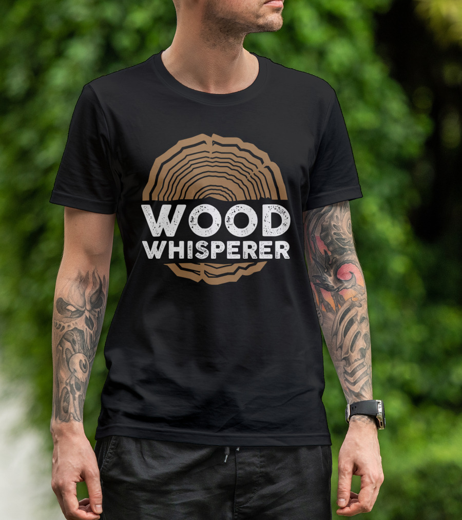 Wood Whisperer Funny Woodworkers Carpentr Tree Rings T-Shirt