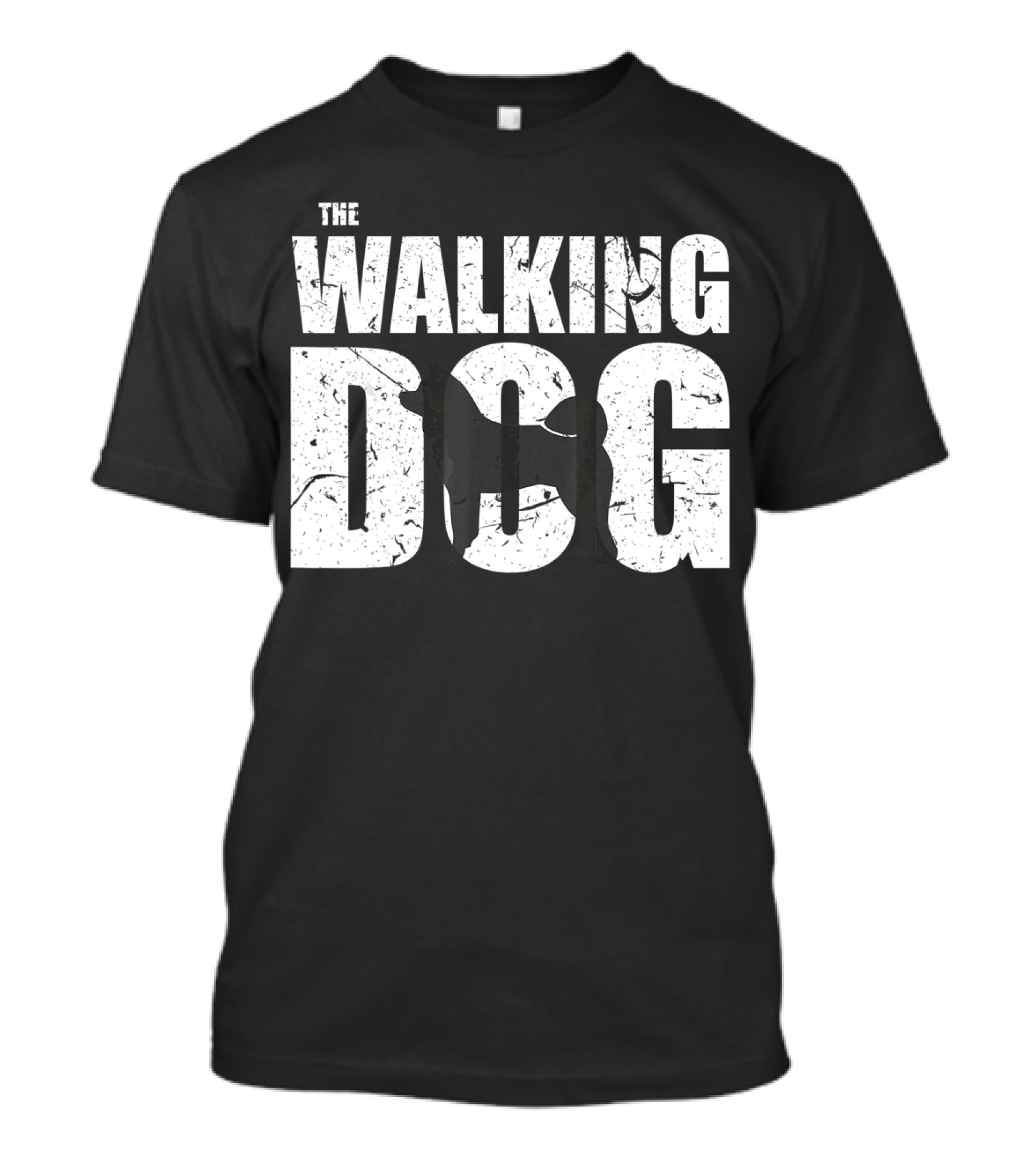 The Walking Dog Akita Dark Version Funny Cut T-Shirt