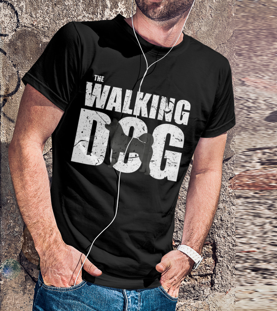 The Walking Dog Akita Dark Version Funny Cut T-Shirt