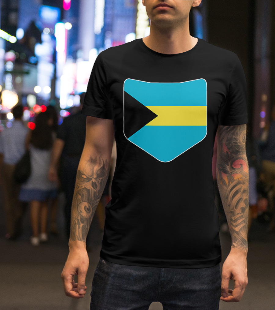 The Bahamas Flag Pocket Design With Bahami Branding T-Shirt