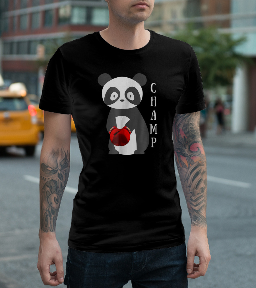 Champ Boxing Panda Animal T-Shirt