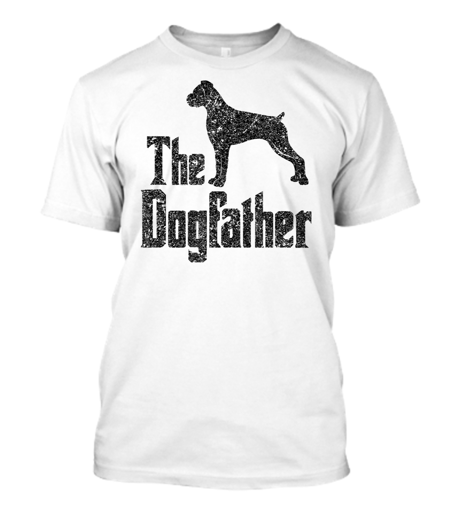 The Dogfather Boxer Uncropped Ears T-Shirt