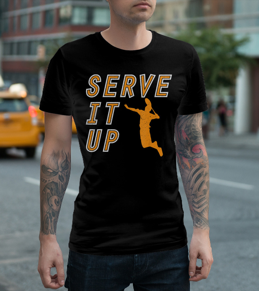 Serve It Up Badminton Summer Sports Player T-Shirt