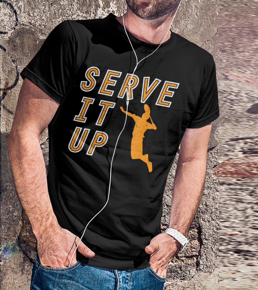 Serve It Up Badminton Summer Sports Player T-Shirt