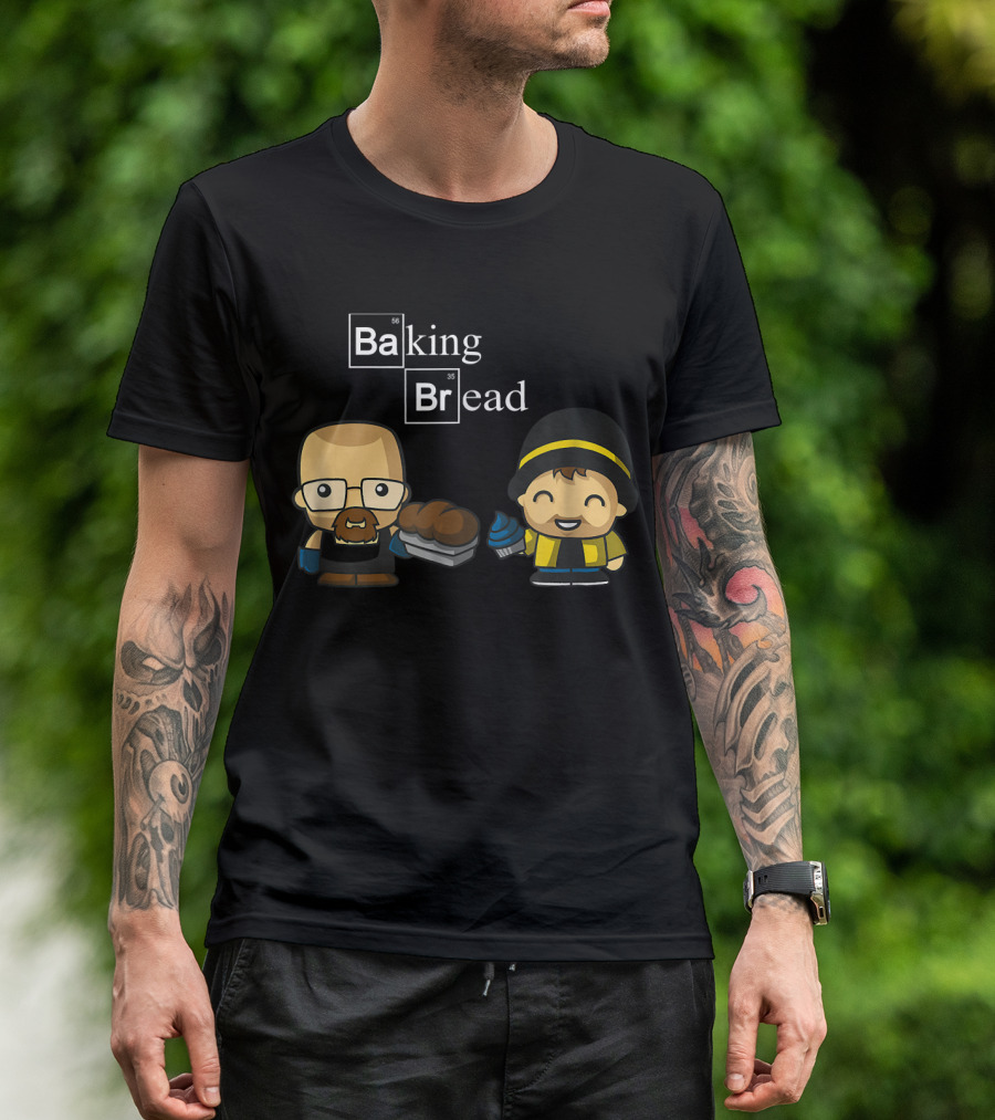Baking Bread Funny Cartoon Characters T-Shirt