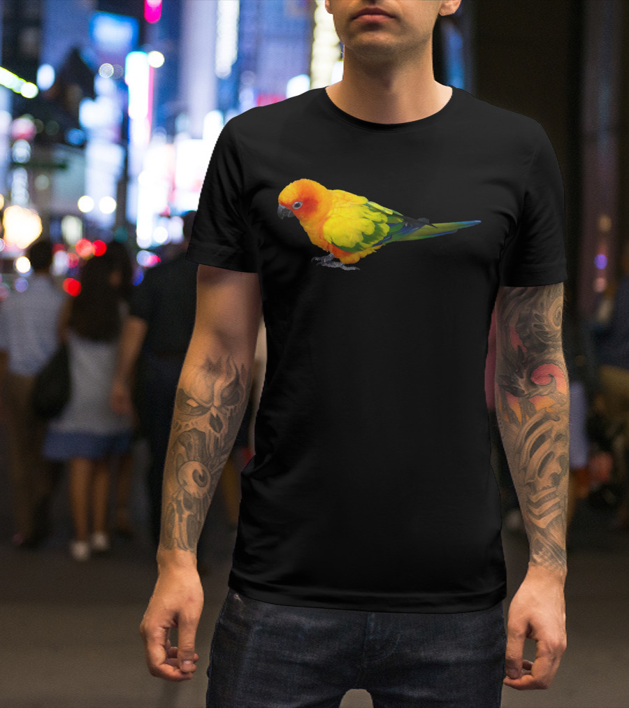 Sun Conure Colorful Parrot Bird Vibrant Tropical Plumage T-Shirt