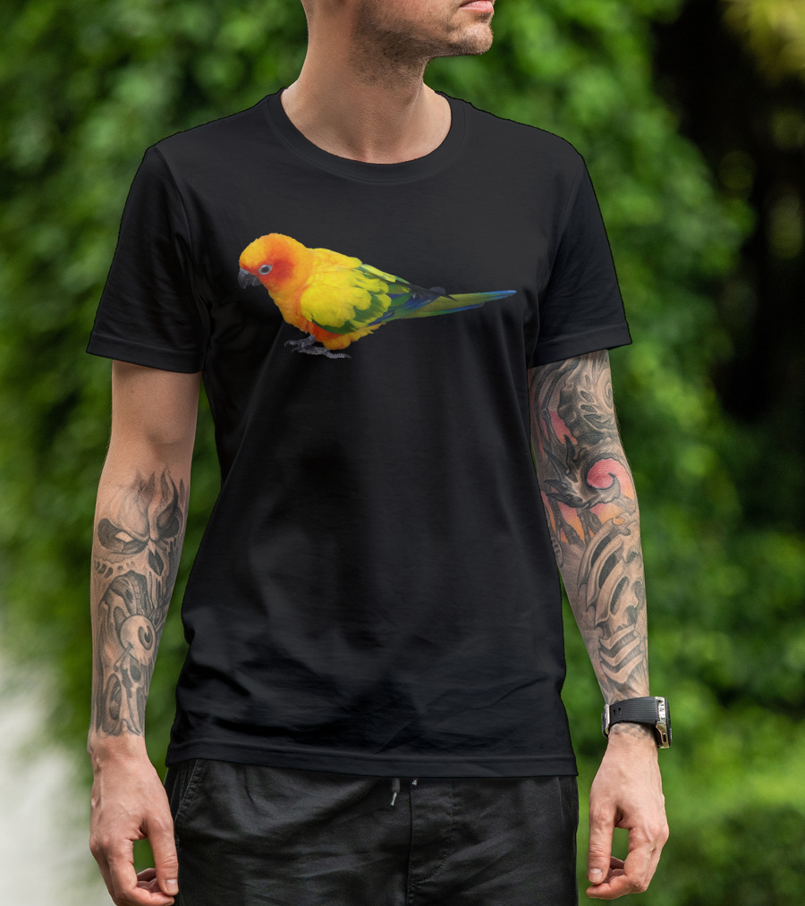 Sun Conure Colorful Parrot Bird Vibrant Tropical Plumage T-Shirt