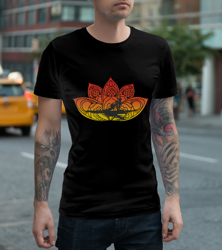 SUP Paddle Board Yoga Zen Meditation Lotus T-Shirt