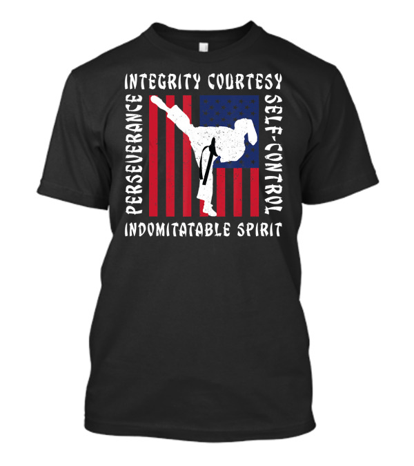 Integrity Courtesy Perseverance Self-Control Indomitable Spirit Taekwondo Martial Arts Tae Kwon Do Ko T-Shirt
