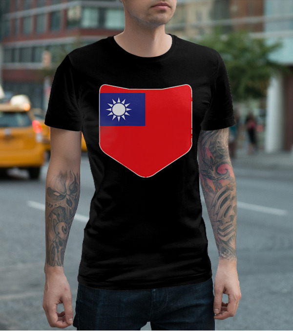 Taiwan Flag Pocket T-Shirt