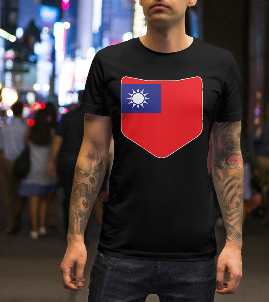 Taiwan Flag Pocket T-Shirt