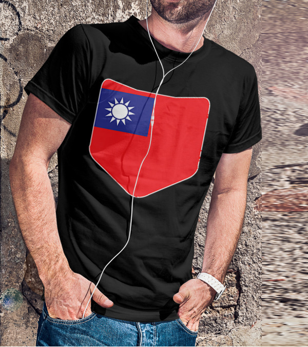 Taiwan Flag Pocket T-Shirt