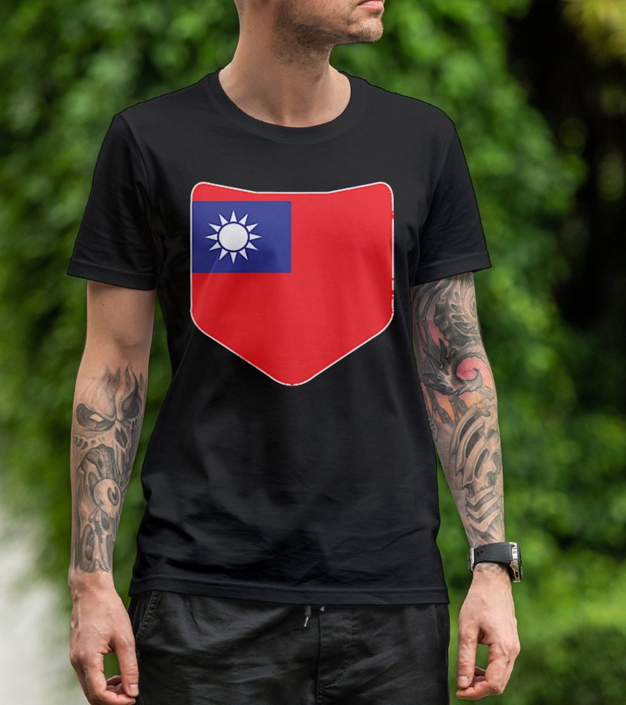 Taiwan Flag Pocket T-Shirt