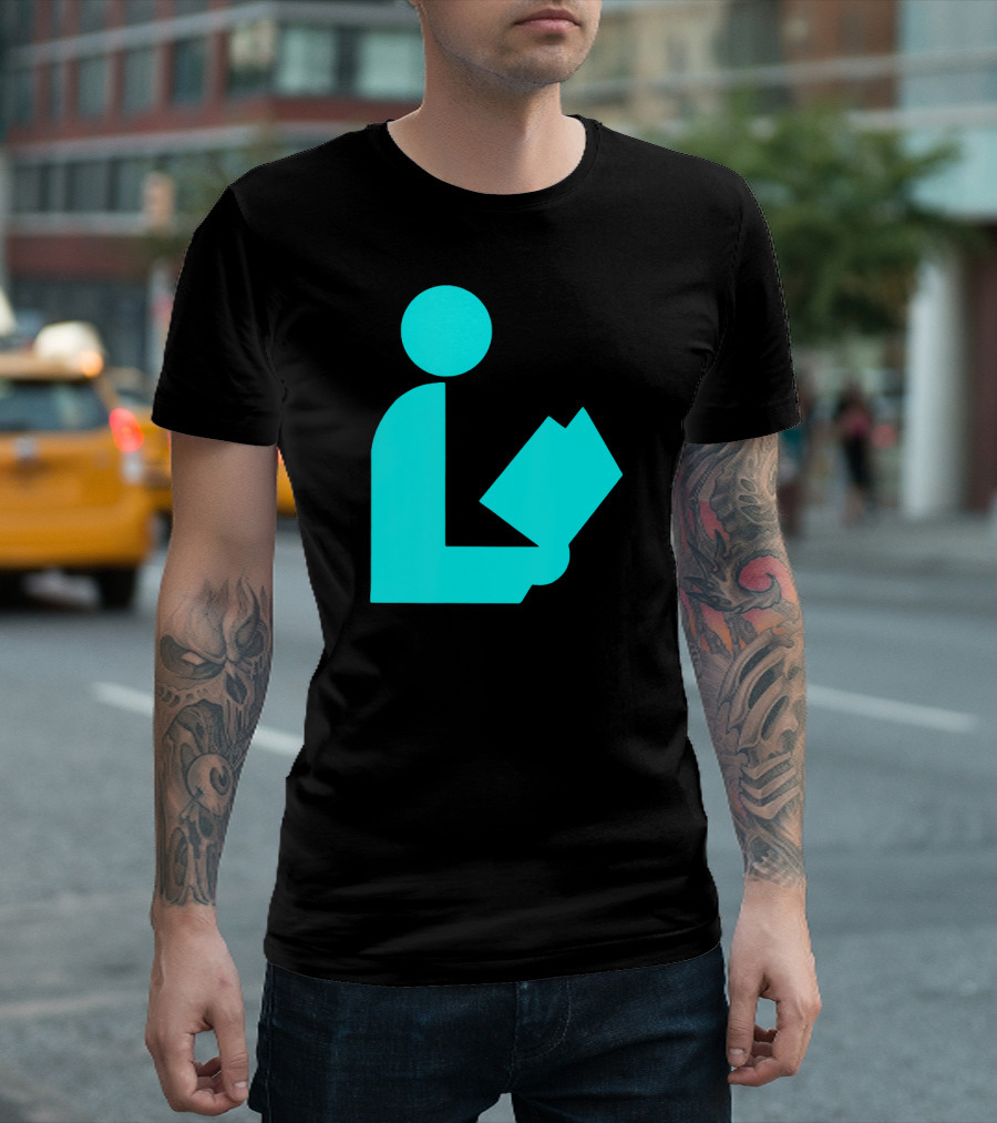 TealAqua Library Icon Road Sign Librarian Summer T-Shirt