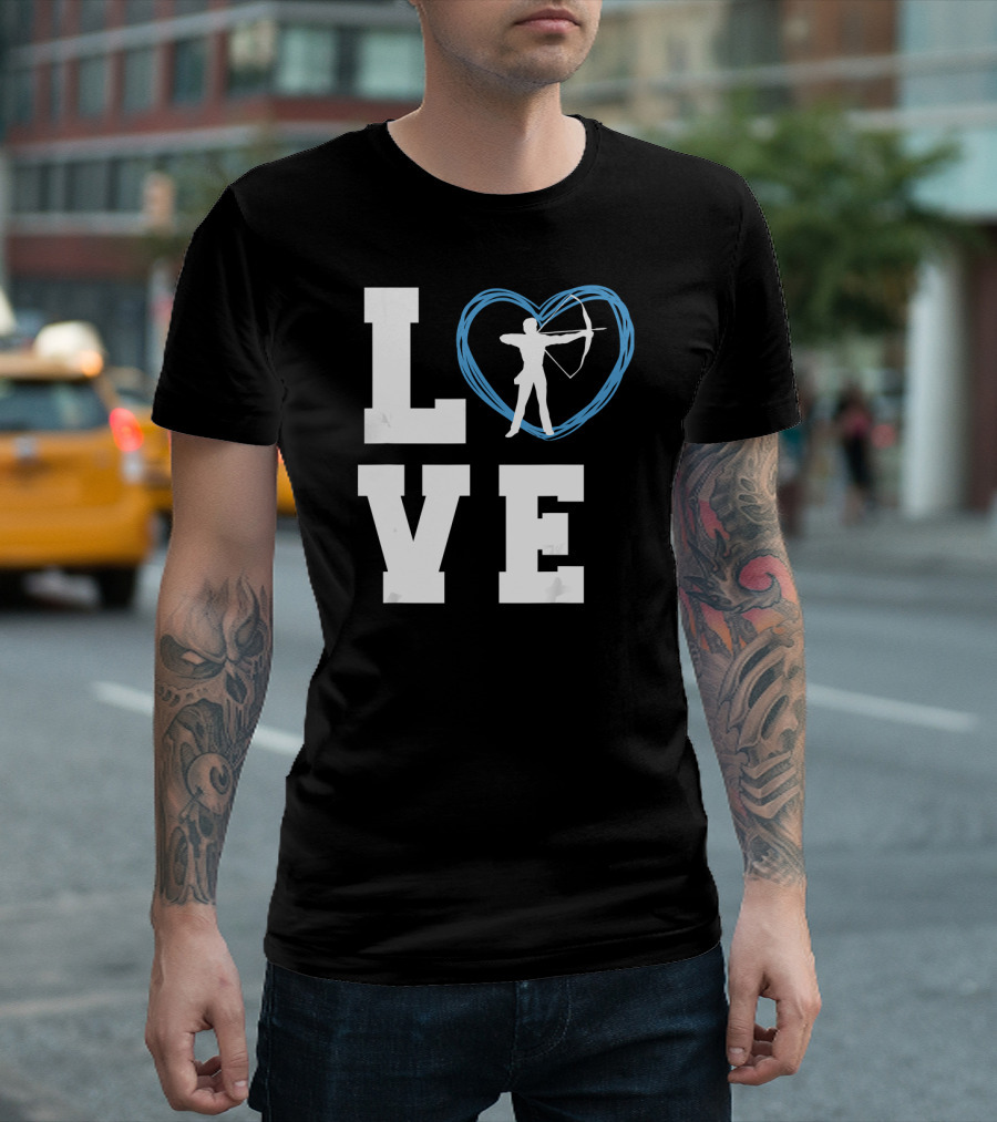 I LOVE ARCHERY Uncle Heart Arrow T-Shirt