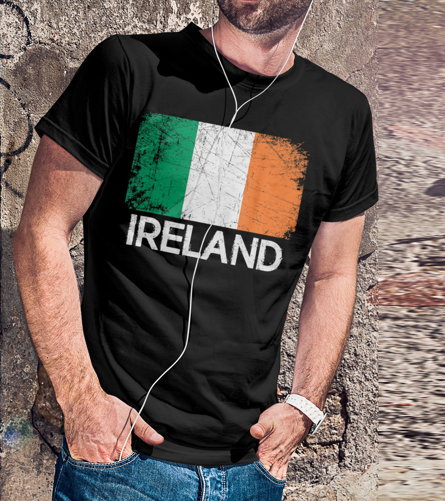 Ireland Irish Flag Vintage Made In Ireland T-Shirt