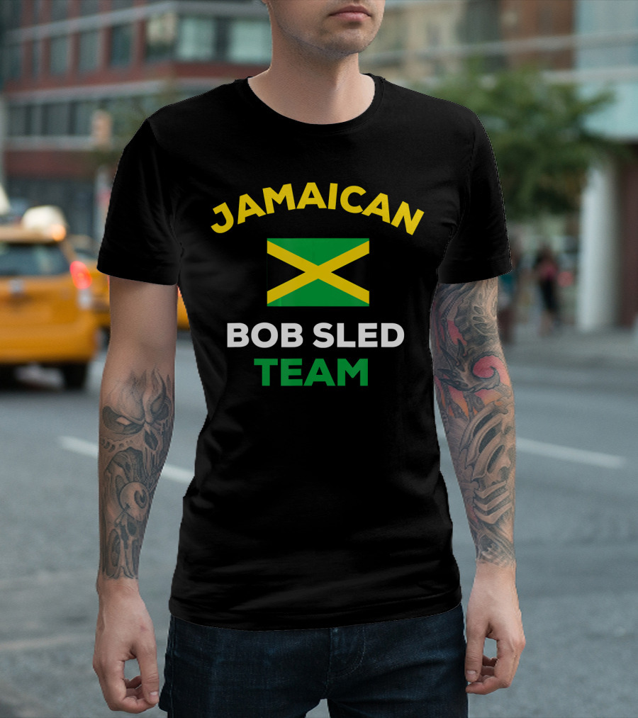 Jamaican Bobsled Team Jamaica Flag Representation T-Shirt