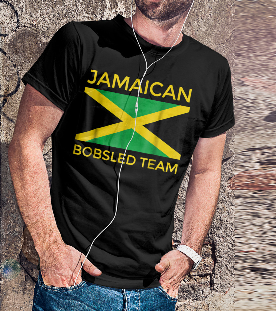 Jamaican Bobsled Team Jamaican Flag Jamaican Bobsled Team T-Shirt