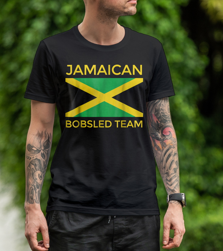 Jamaican Bobsled Team Jamaican Flag Jamaican Bobsled Team T-Shirt