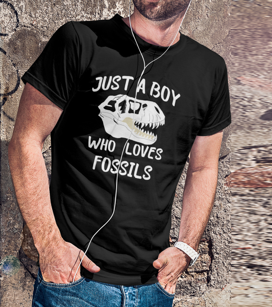 Just A Boy Who Loves Fossils Rex Hunting T-Shirt