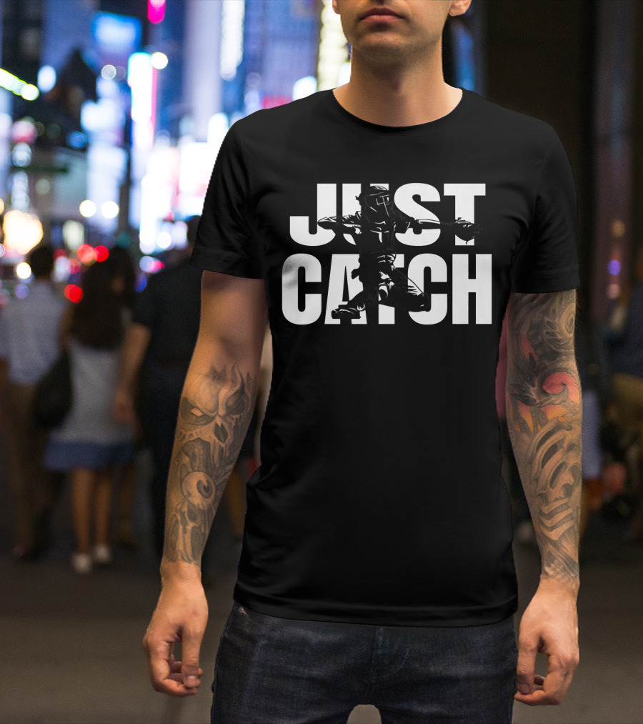 Just Catch Baseball Catchers Gear Iconic T-Shirt