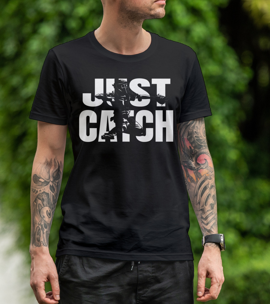 Just Catch Baseball Catchers Gear Iconic T-Shirt