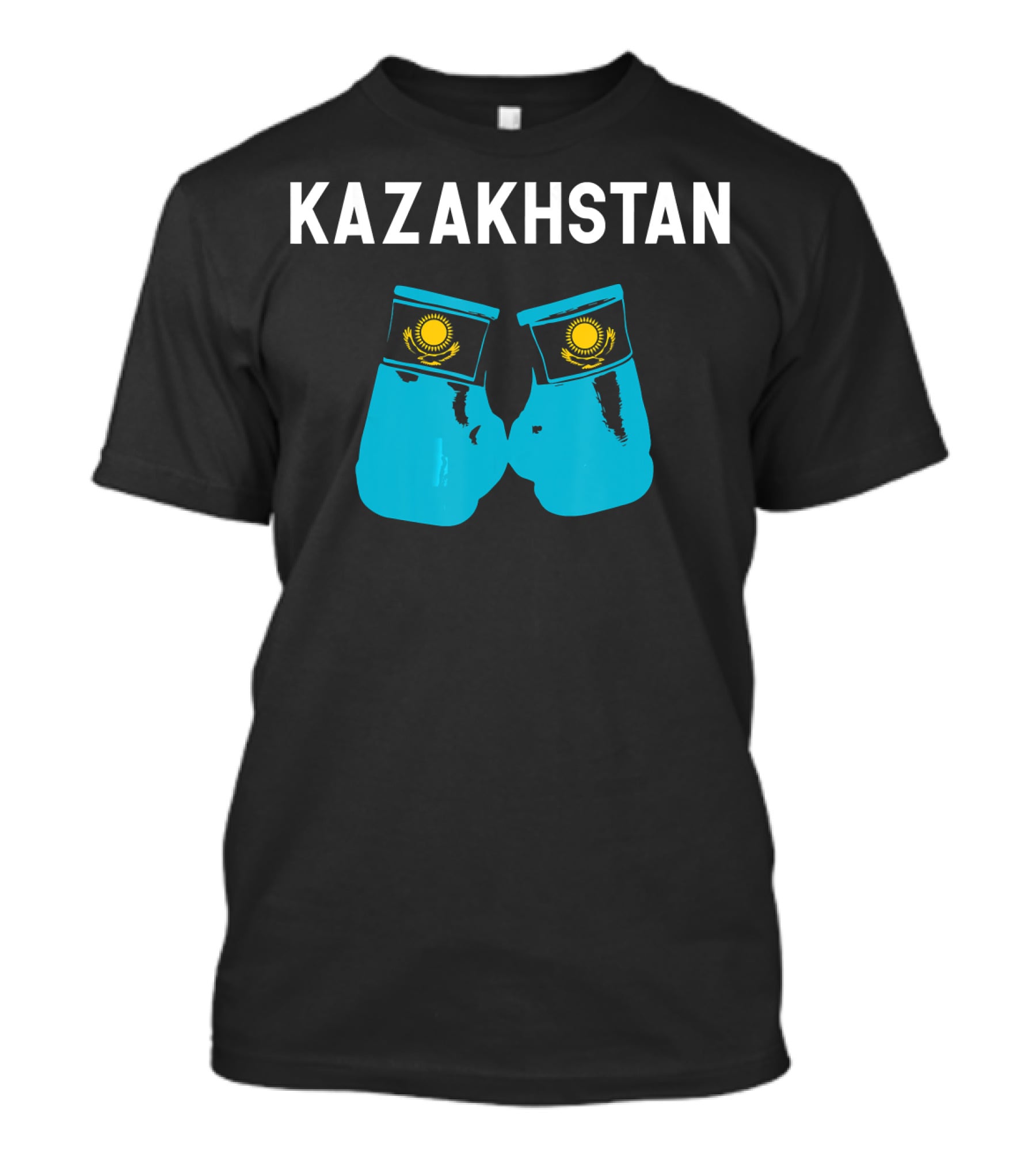 Kazakhstan Kazakh Boxing Gloves With National Emblem T-Shirt