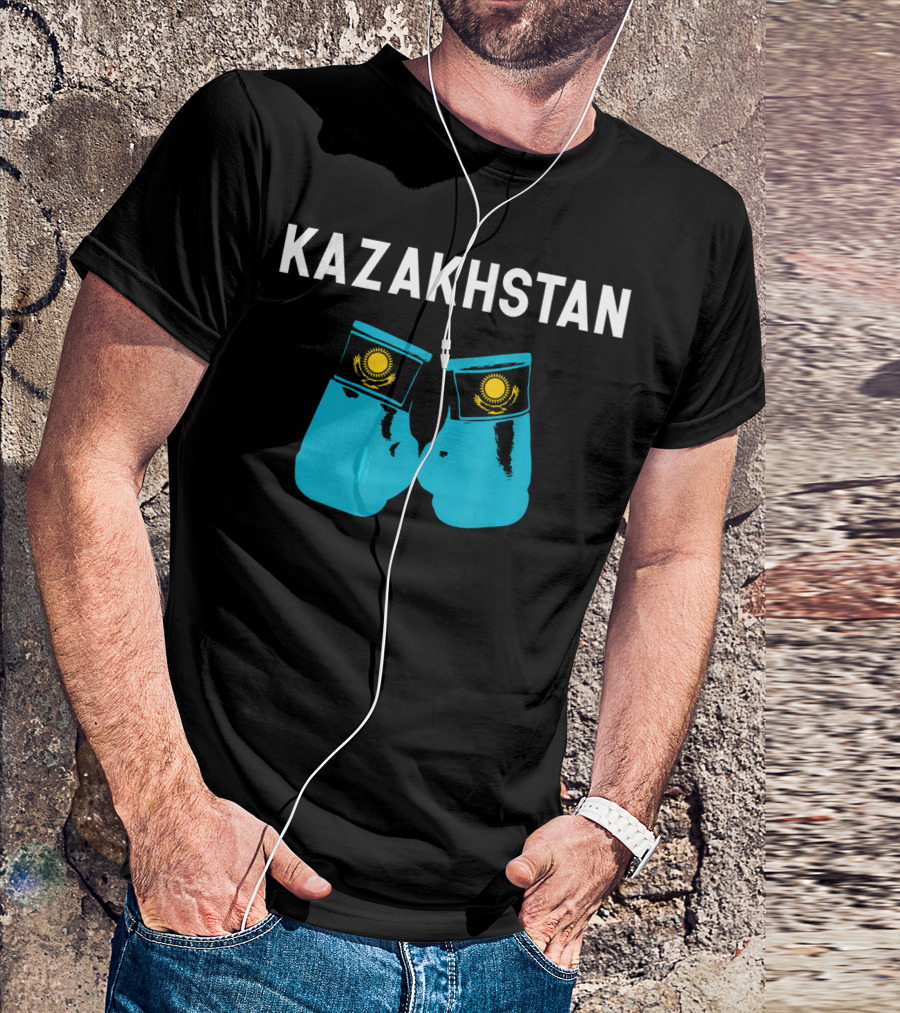 Kazakhstan Kazakh Boxing Gloves With National Emblem T-Shirt