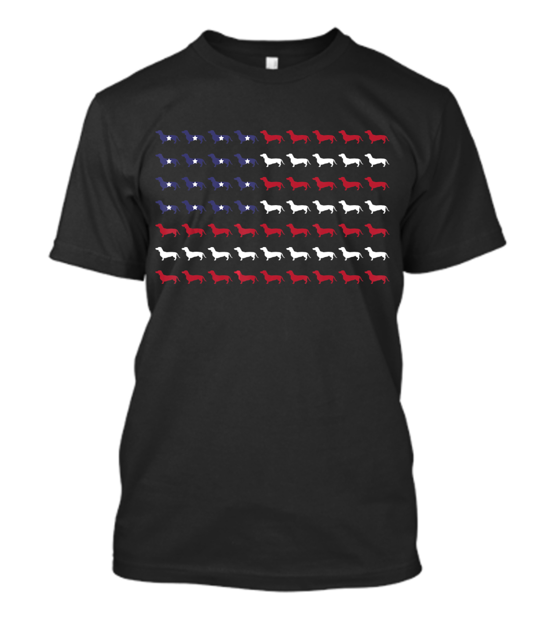American Flag Dachshund Red White Blue 4th Of July T-Shirt