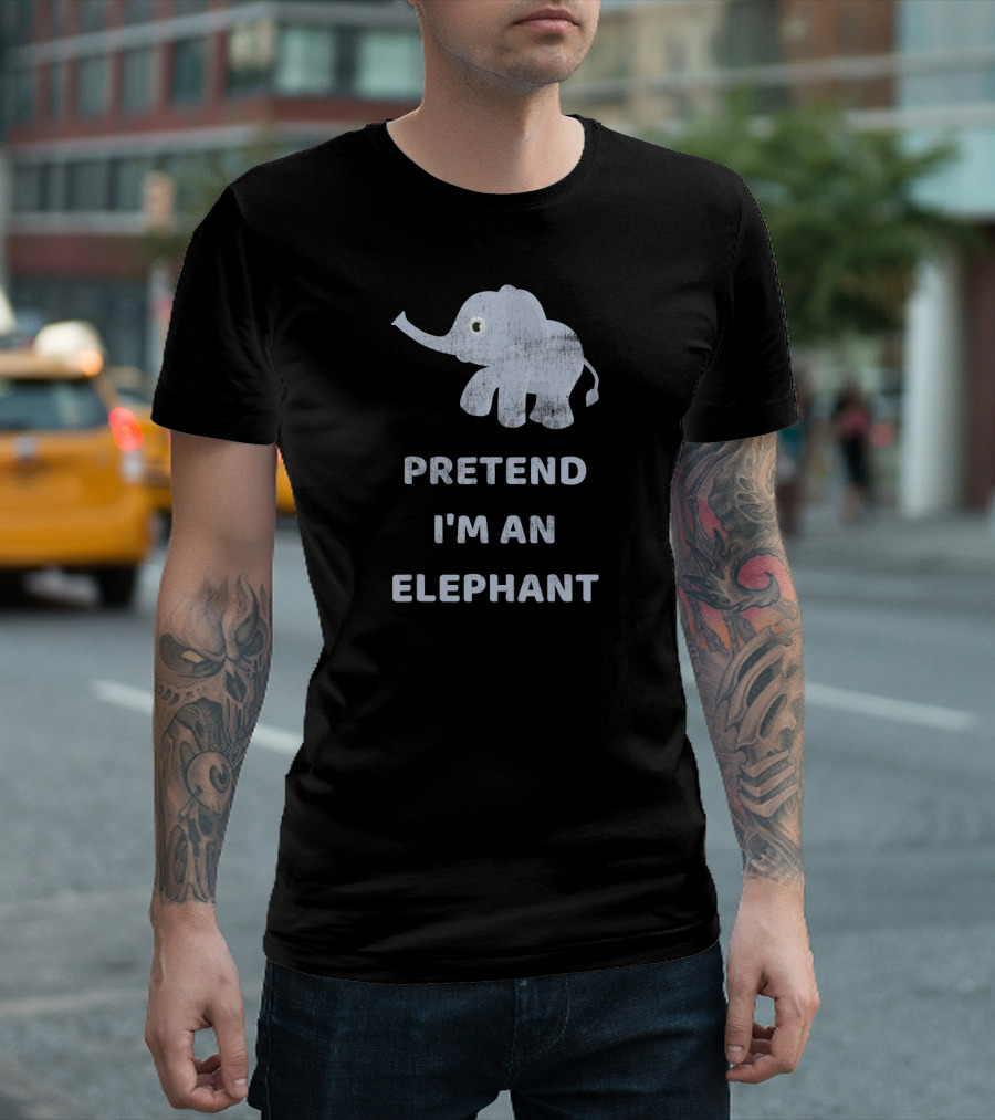 Pretend I'm An Elephant Lazy Halloween T-Shirt