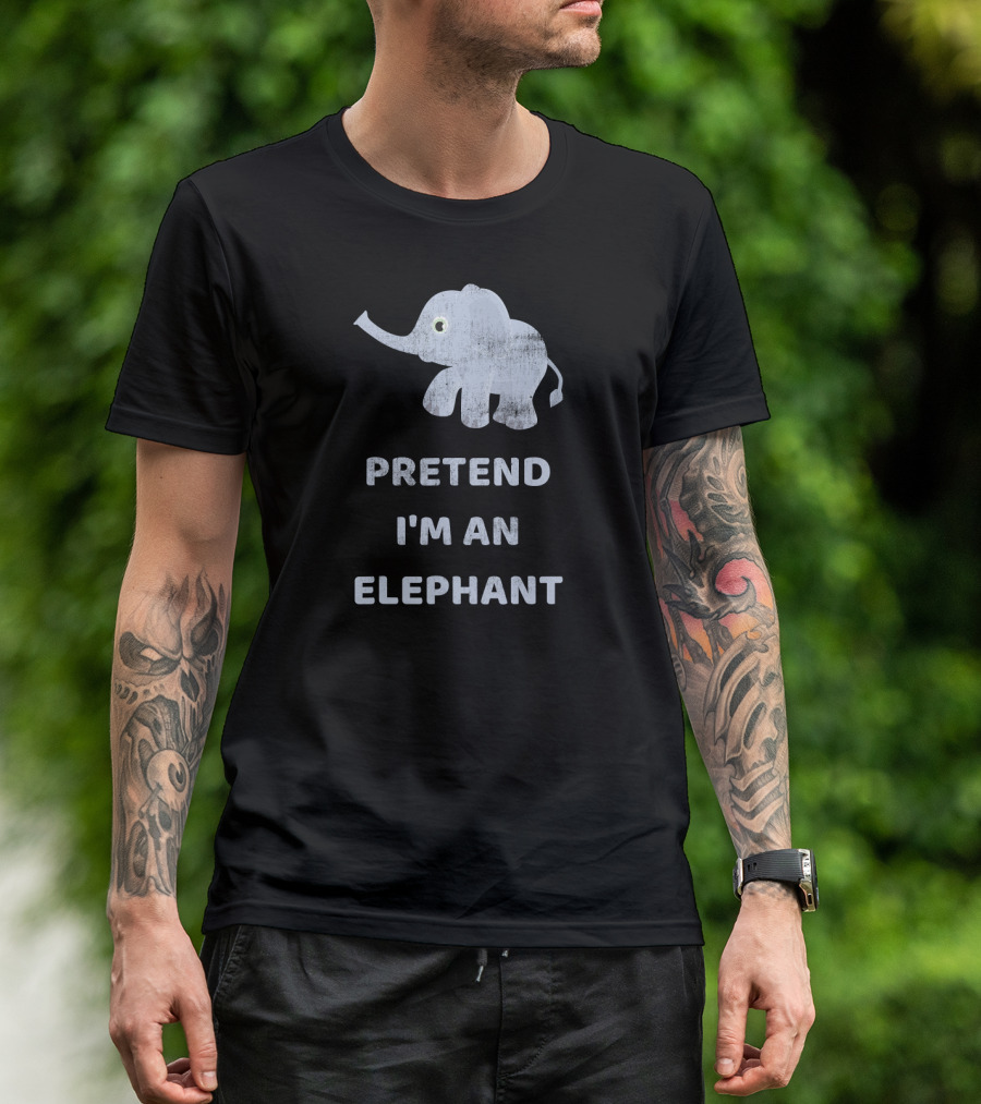 Pretend I'm An Elephant Lazy Halloween T-Shirt
