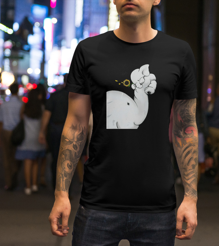 Elephant You Are My Sunshine With Flower And Baby Elephant Hugging T-Shirt