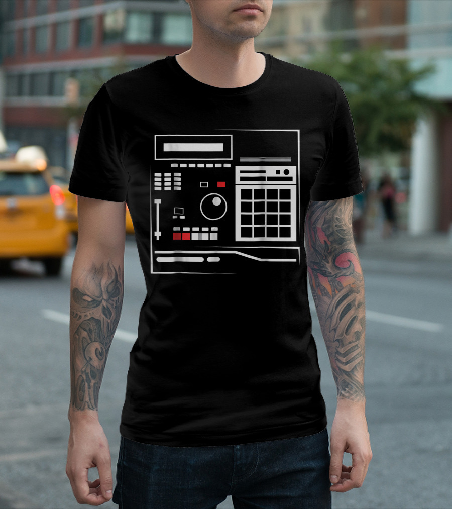 Mens MPC Drum Sampler Hiphop Music Equipment T-Shirt