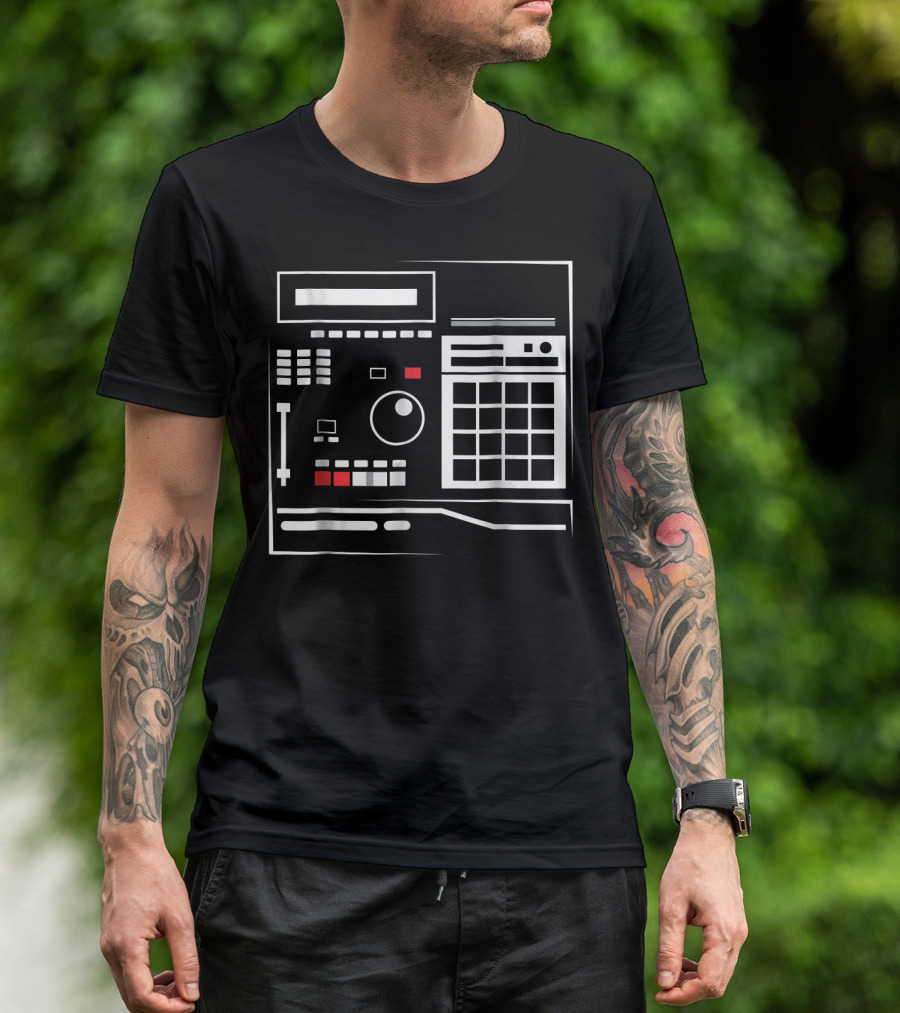 Mens MPC Drum Sampler Hiphop Music Equipment T-Shirt