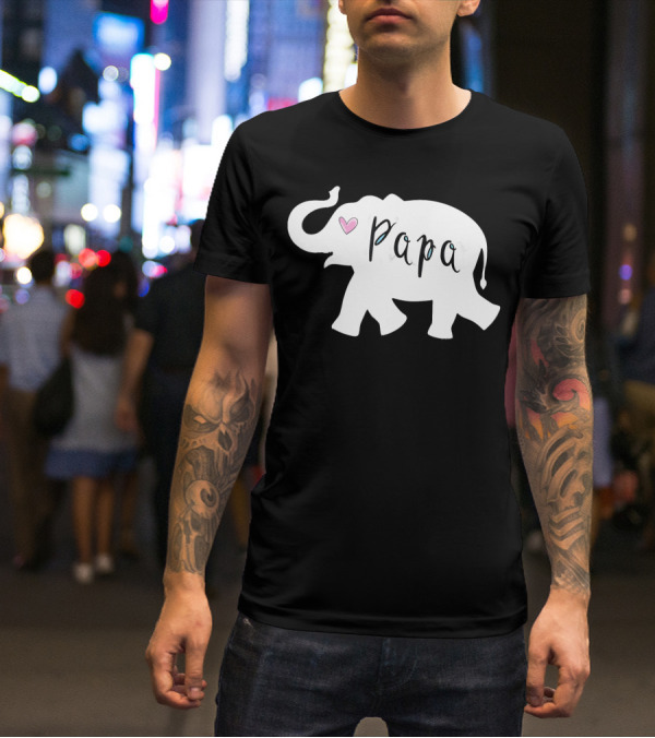 Papa Africa Elephant Father Men's T-Shirt