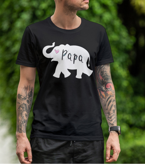 Papa Africa Elephant Father Men's T-Shirt