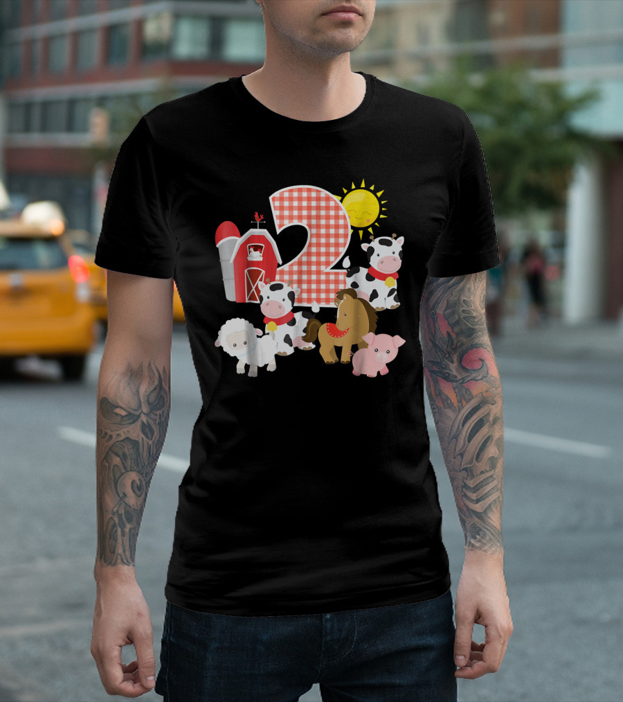 2nd Birthday Farm Animals Nursery T-Shirt