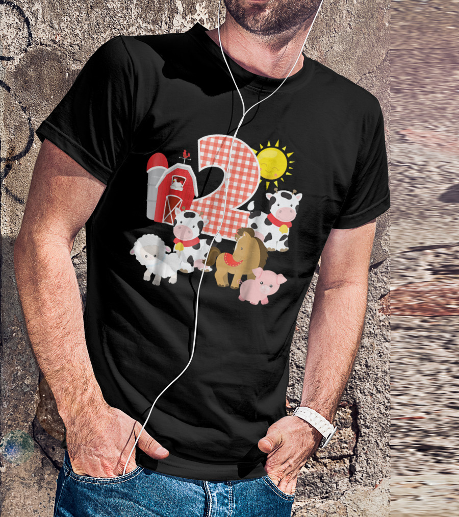2nd Birthday Farm Animals Nursery T-Shirt