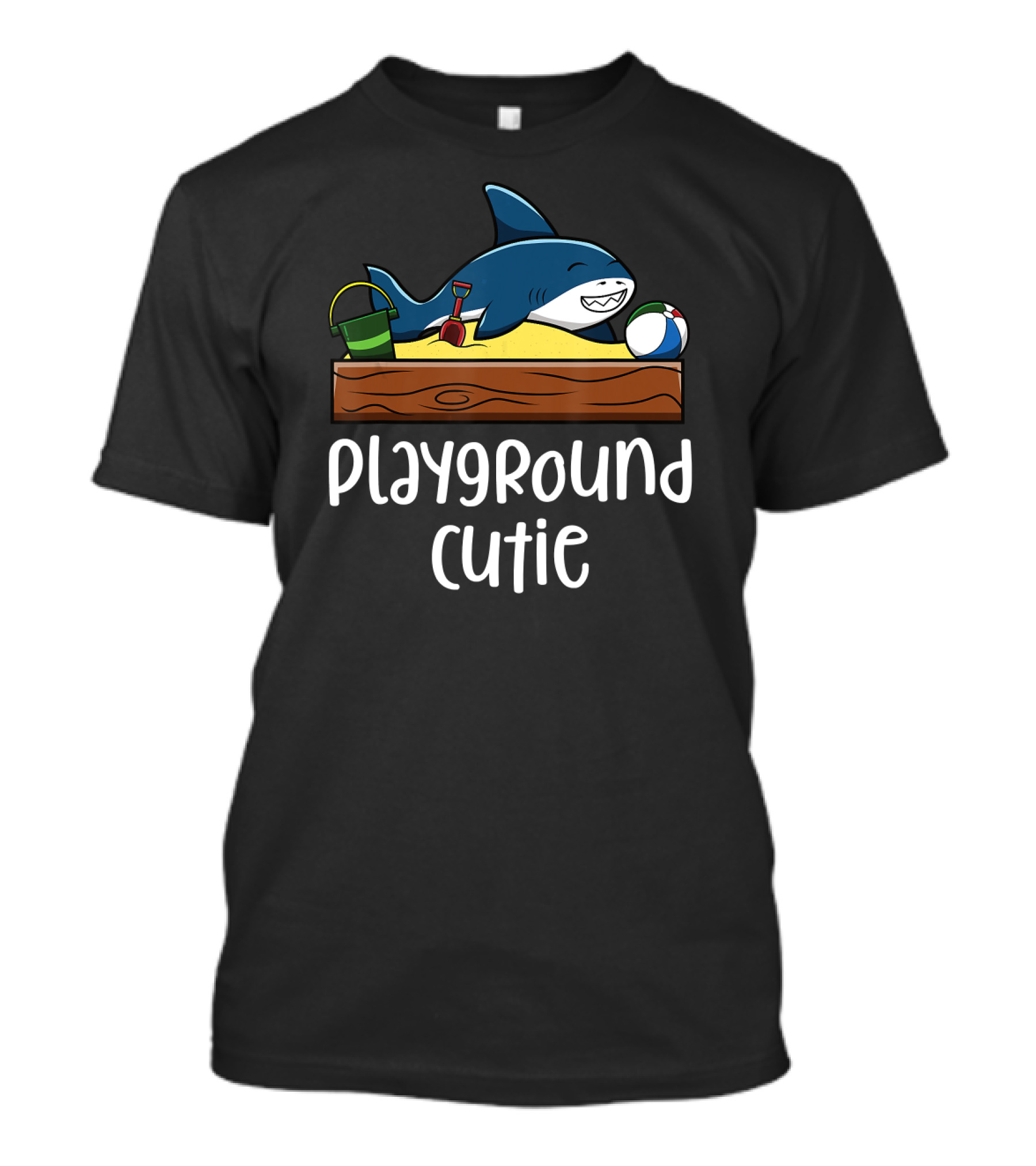 Playground Cutie Funny Shark Sandbox T-Shirt