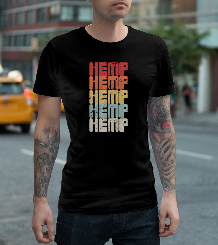 Retro Hemp Farming Organic Horticulture T-Shirt
